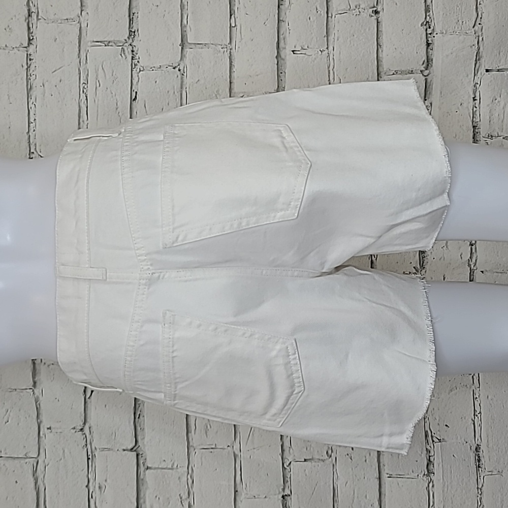 Boyish Monty Cotton Blend High Rise Relaxed Raw Hem Shorts Vintage White NWOT - Picture 4 of 17